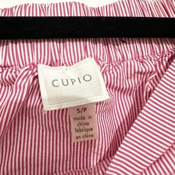 Cupio off the shoulder red stripes blouse contemporary size small - Picture 3 of 5
